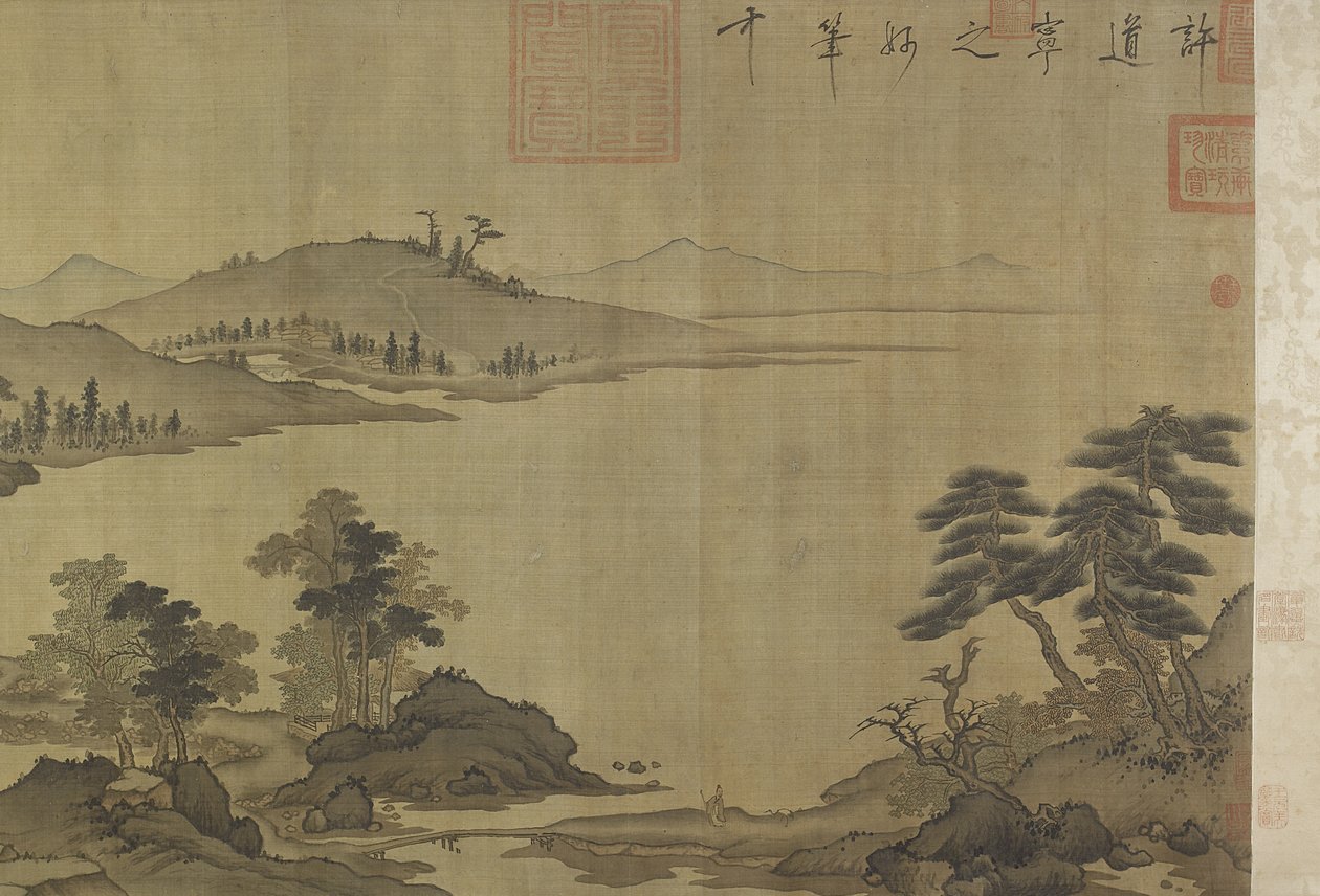 Autumn River in the Rain and Clouds by Ming Dynasty Chinese School