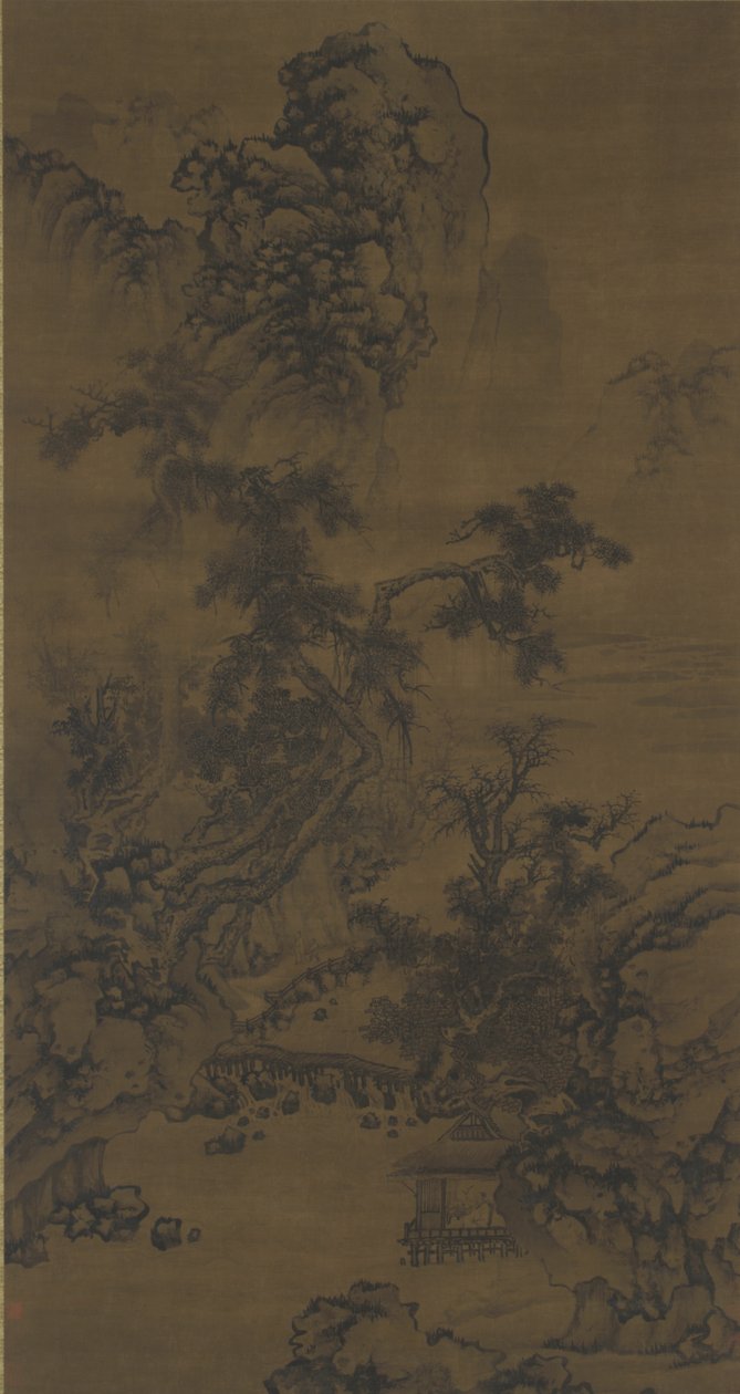 Listening to the Pines in a Riverside Pavilion by Ming Dynasty Chinese School