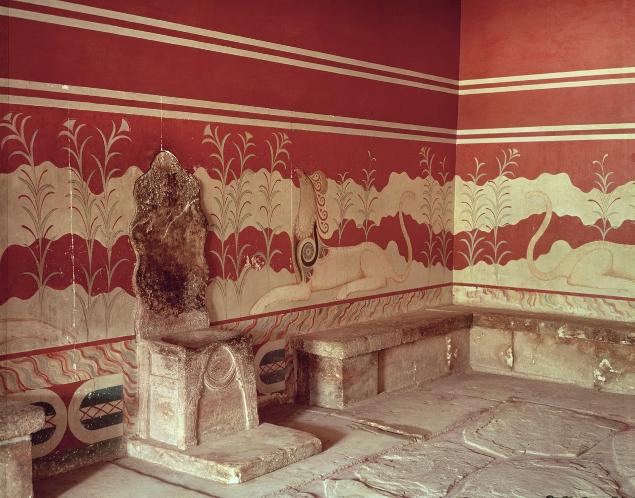 The Throne Room of Minos, 1500-1400 BC by Minoan