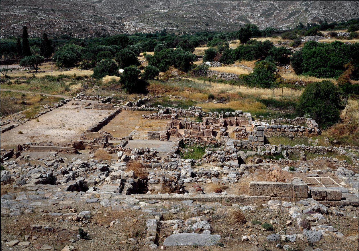Minoan Civilization: View of the Ruins of the Palace of Zakros by Minoan