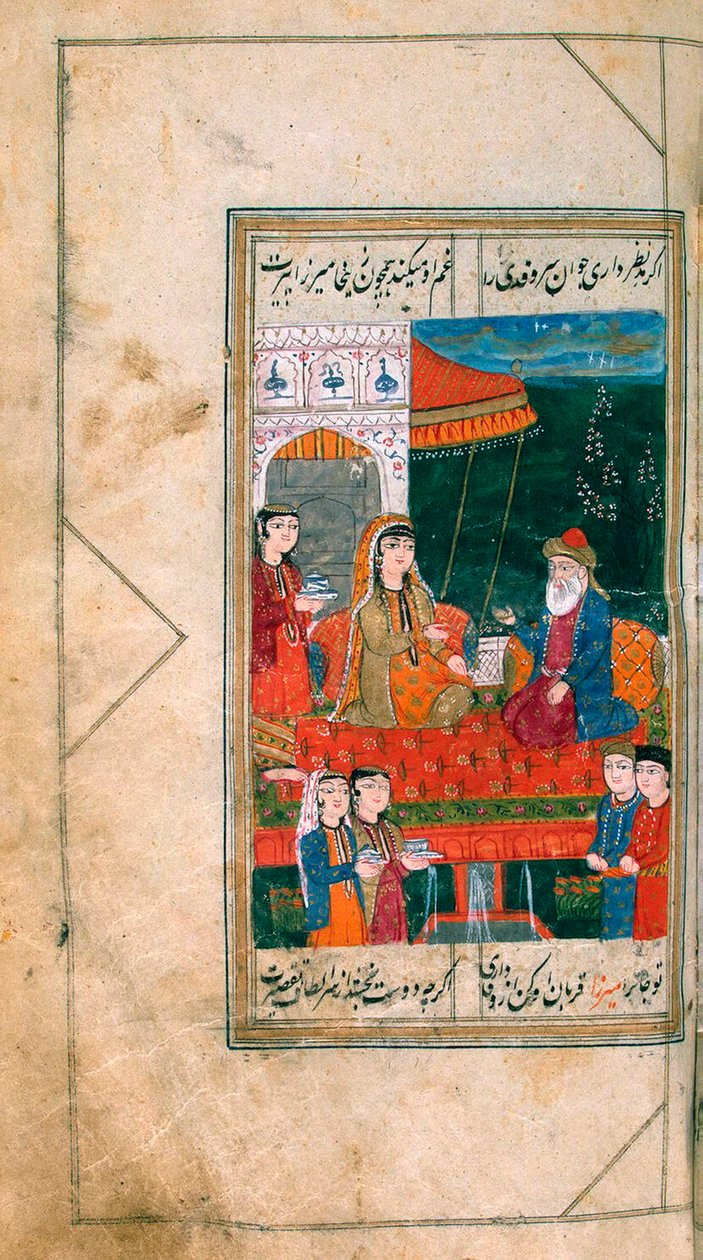 Miniature from the Manuscript Divan, 1813 by Mirza Khan Kabuli.