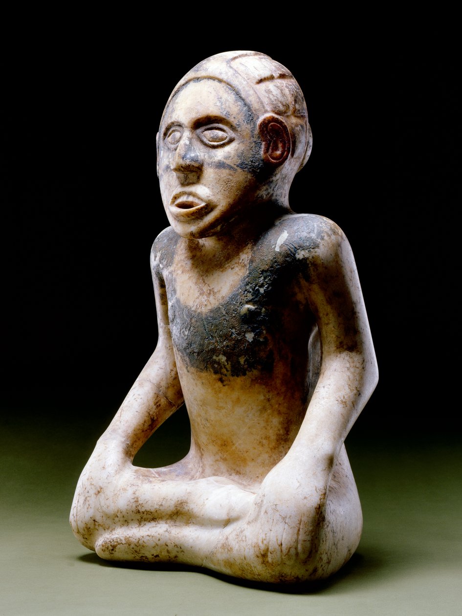 Seated Male Figure by Mississippian culture: Fine art print