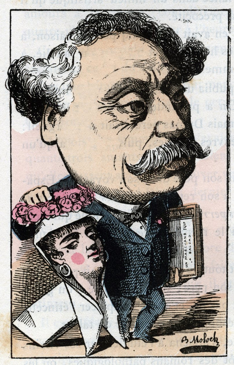 Portrait of Alexandre Dumas Jr. (1824-1895), French writer by Moloch
