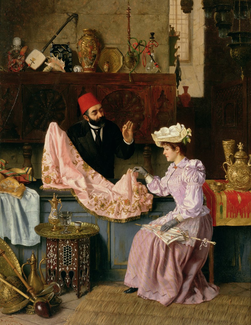 In the Souk, 1891 by Moritz Stifter