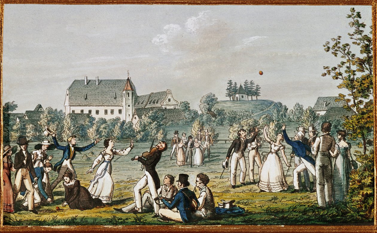 A Ball Game in Atzenbrugg by Moritz Ludwig von Schwind