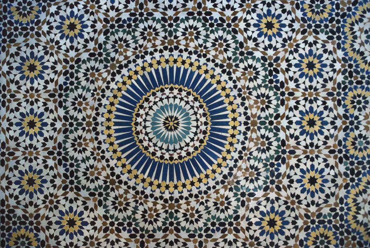 Kasbah of Thamiel Glaoui, zellij tilework (detail) by Moroccan School
