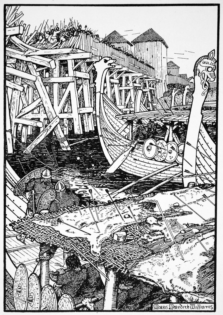 The Battle of London Bridge, 1014 by Morris Meredith Williams