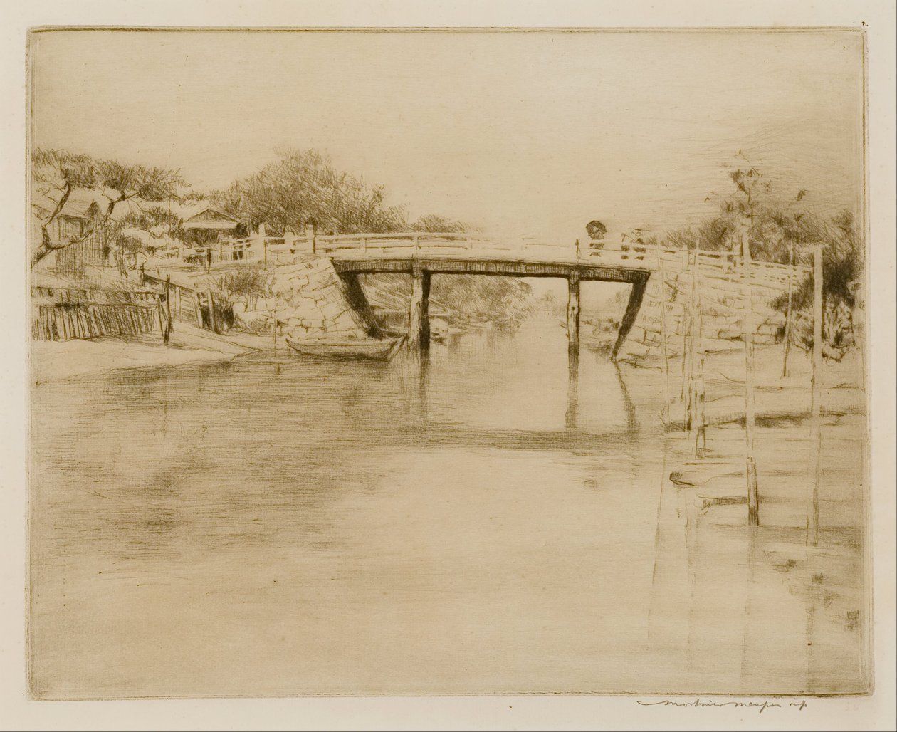 A Tranquil Waterway, Japan by Mortimer Ludington Menpes