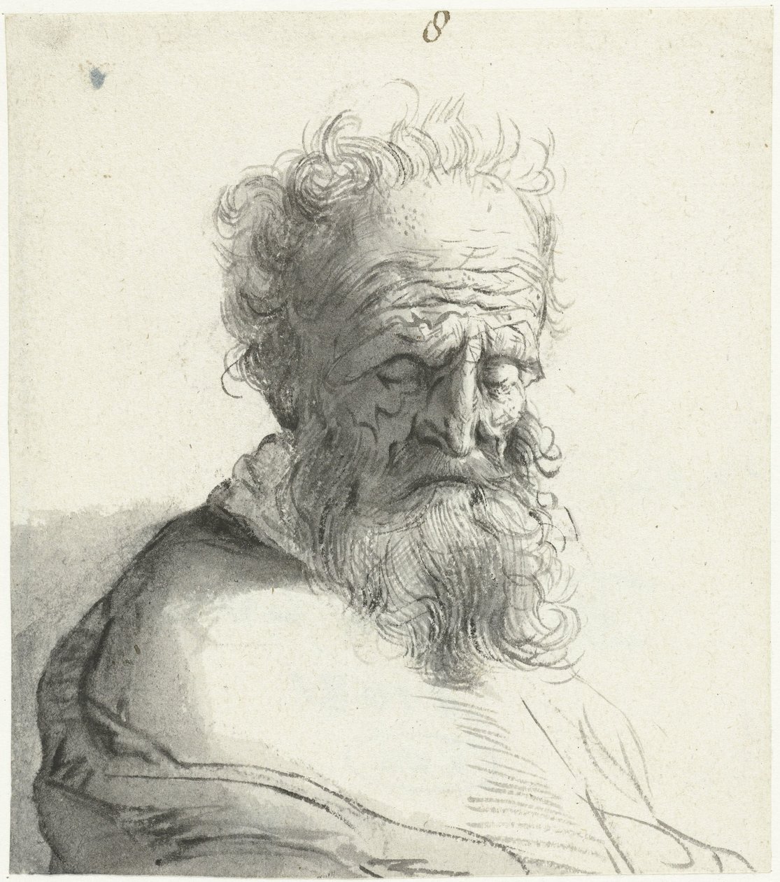 Head of an Old Man by Moses Ter Borch