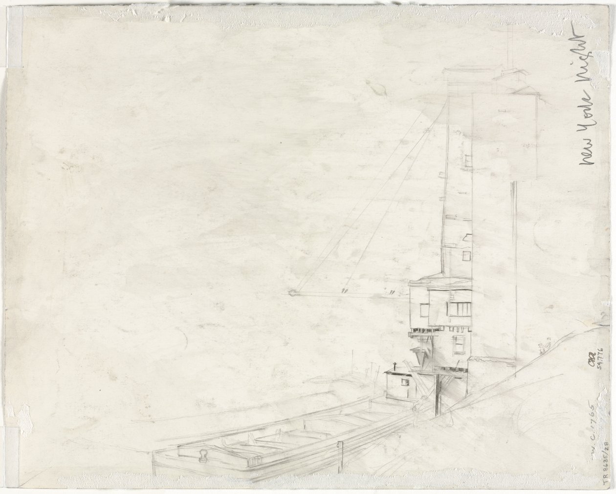Study for New York Night (verso) by Muirhead Bone