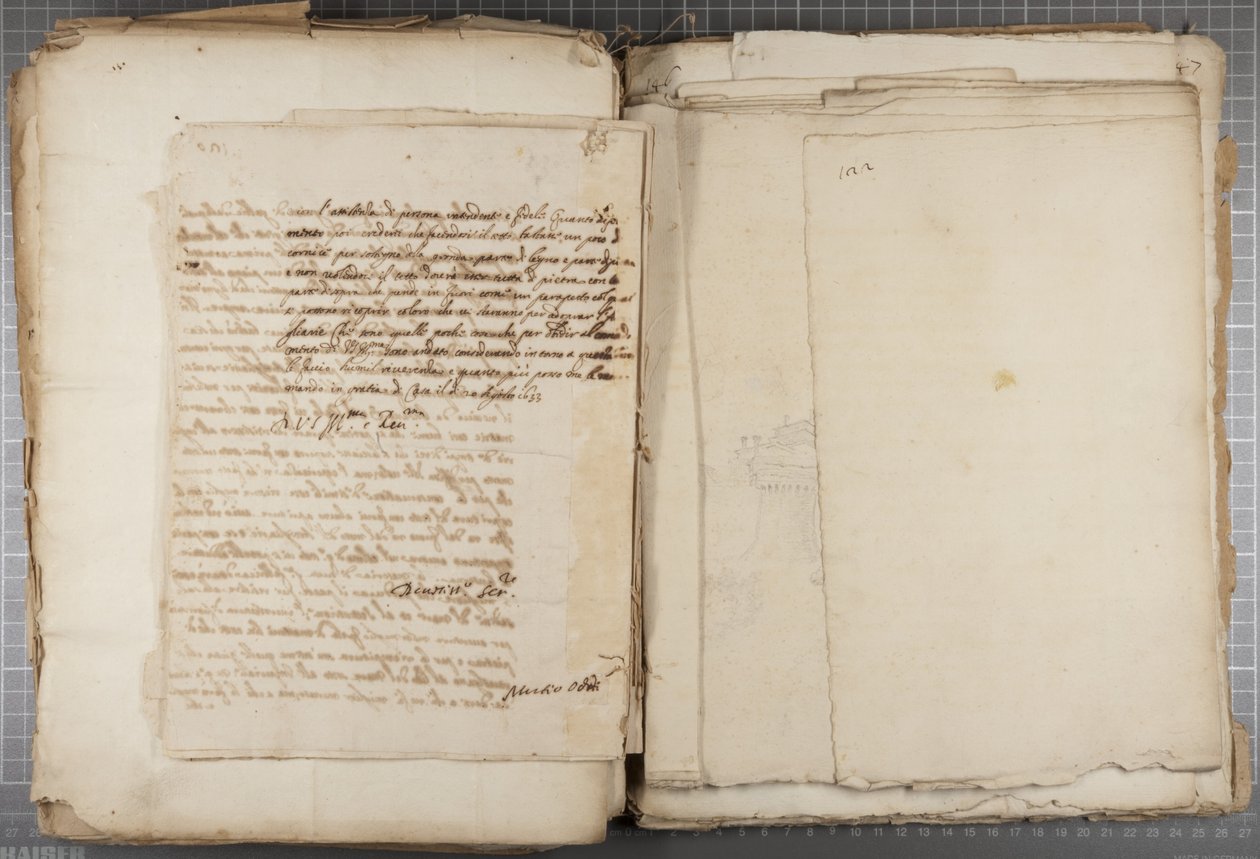 Portfolio of Drawings by Mutio Oddi of Urbino and Others, p120, Verso by Muzio Oddi