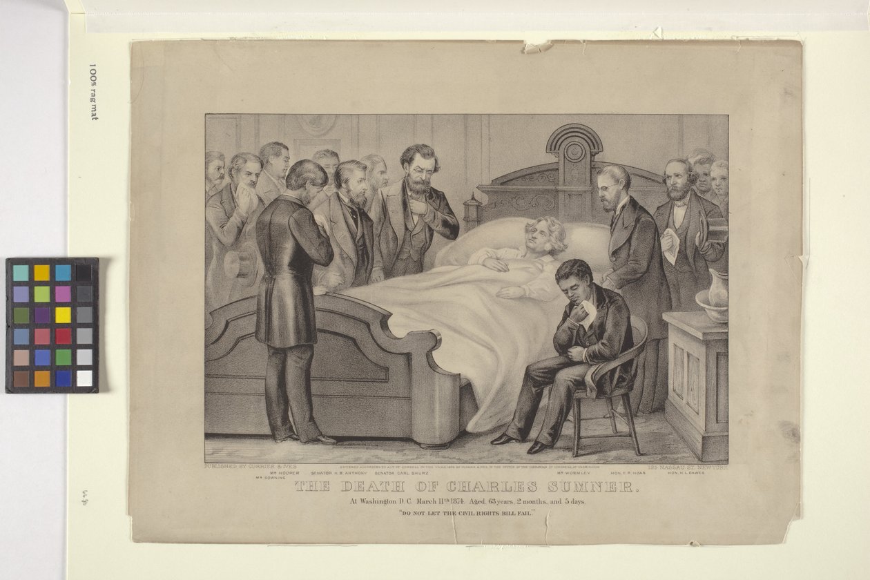 Death Of Charles Sumner by N. and Ives J.M. (1824 95) Currier