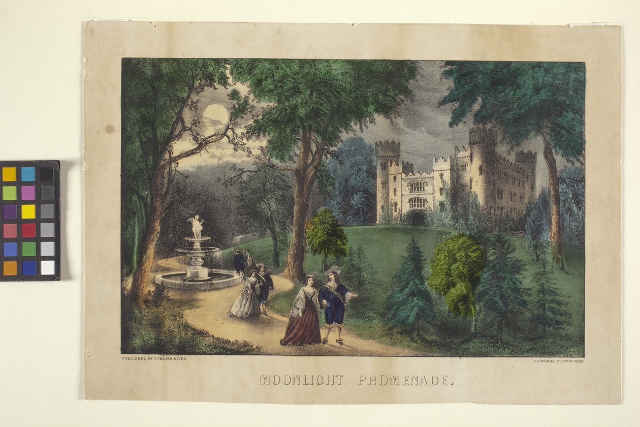 Moonlight Promenade by N. and Ives J.M. (1824 95) Currier