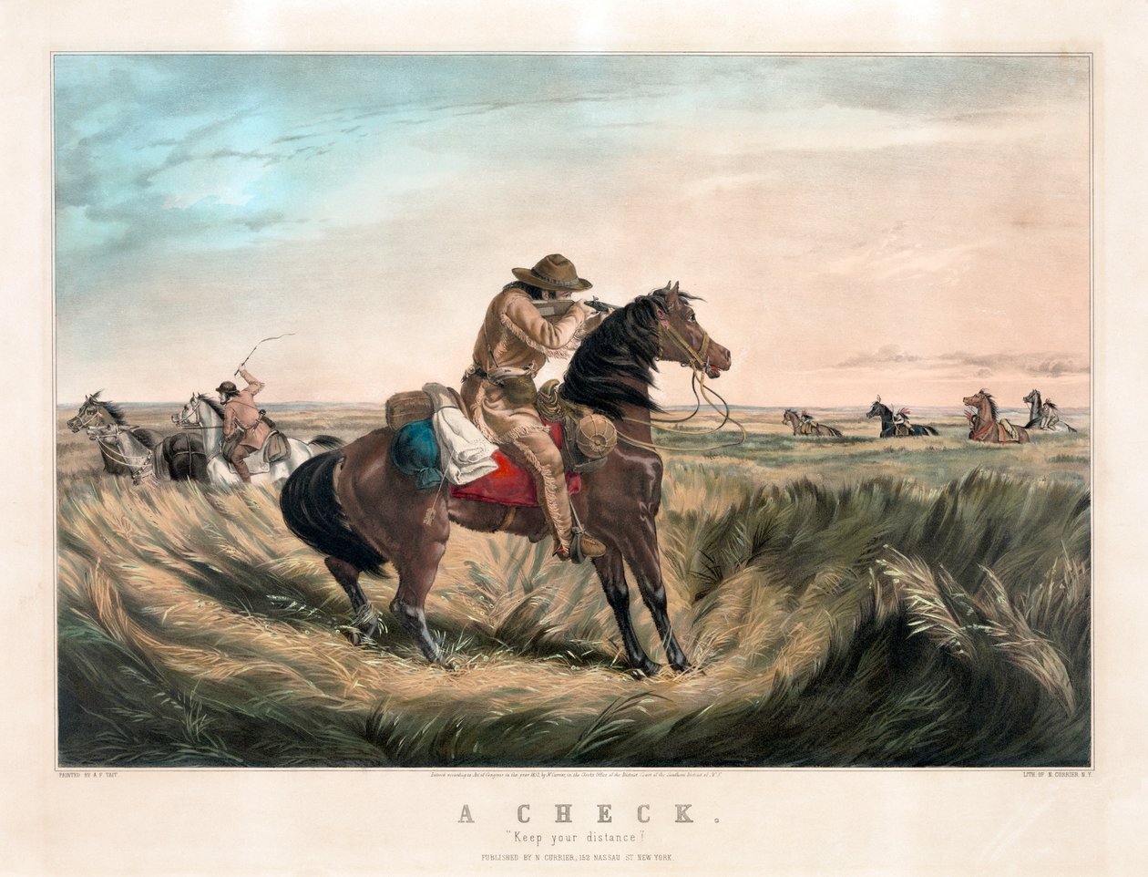 Old West Sharpshooter by Currier & Ives by Currier and Ives