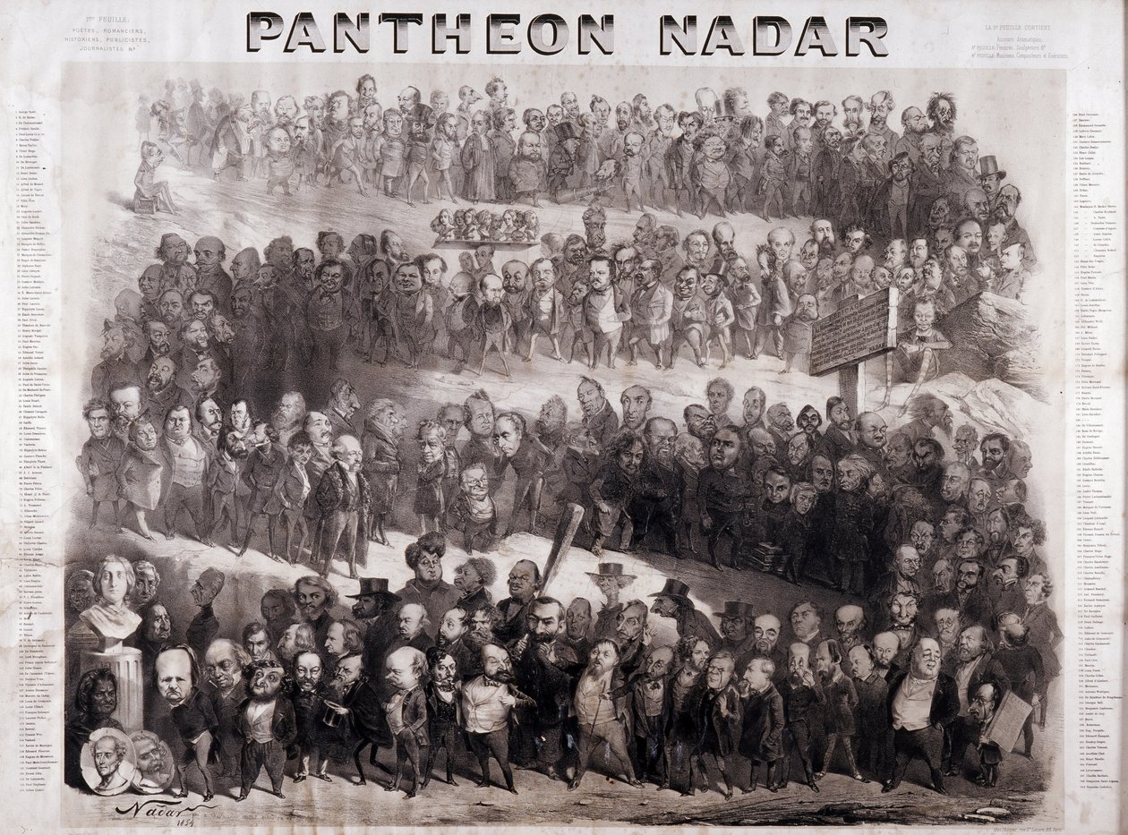 The Pantheon Nadar representing the great historical figures of the 19th century (intellectual and political personalities) by Nadar