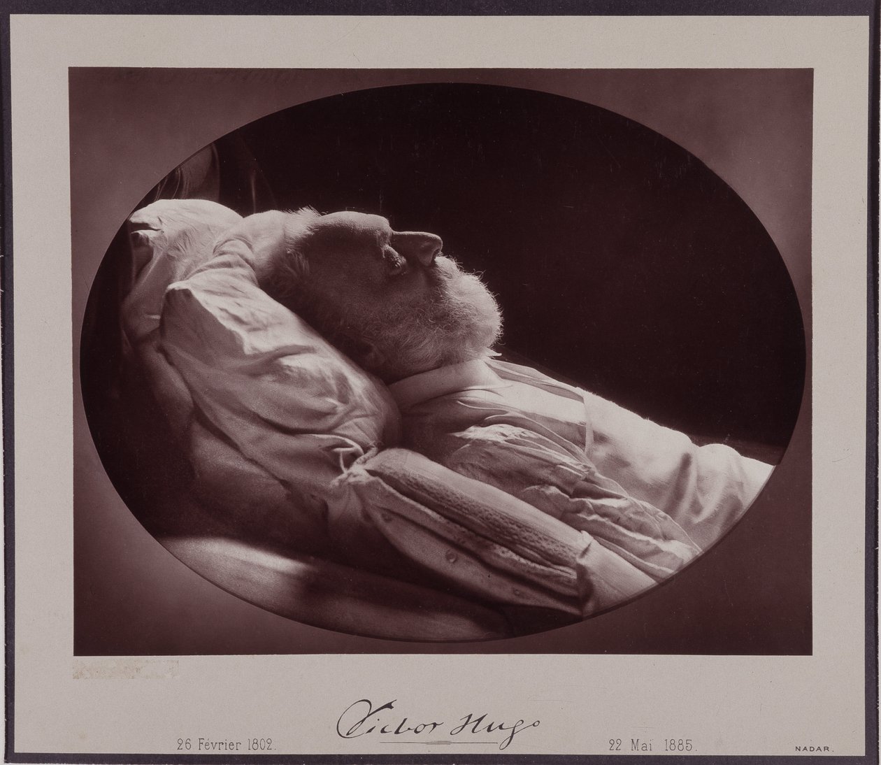 Victor Hugo on his deathbed, May 22 by Nadar: Fine art print