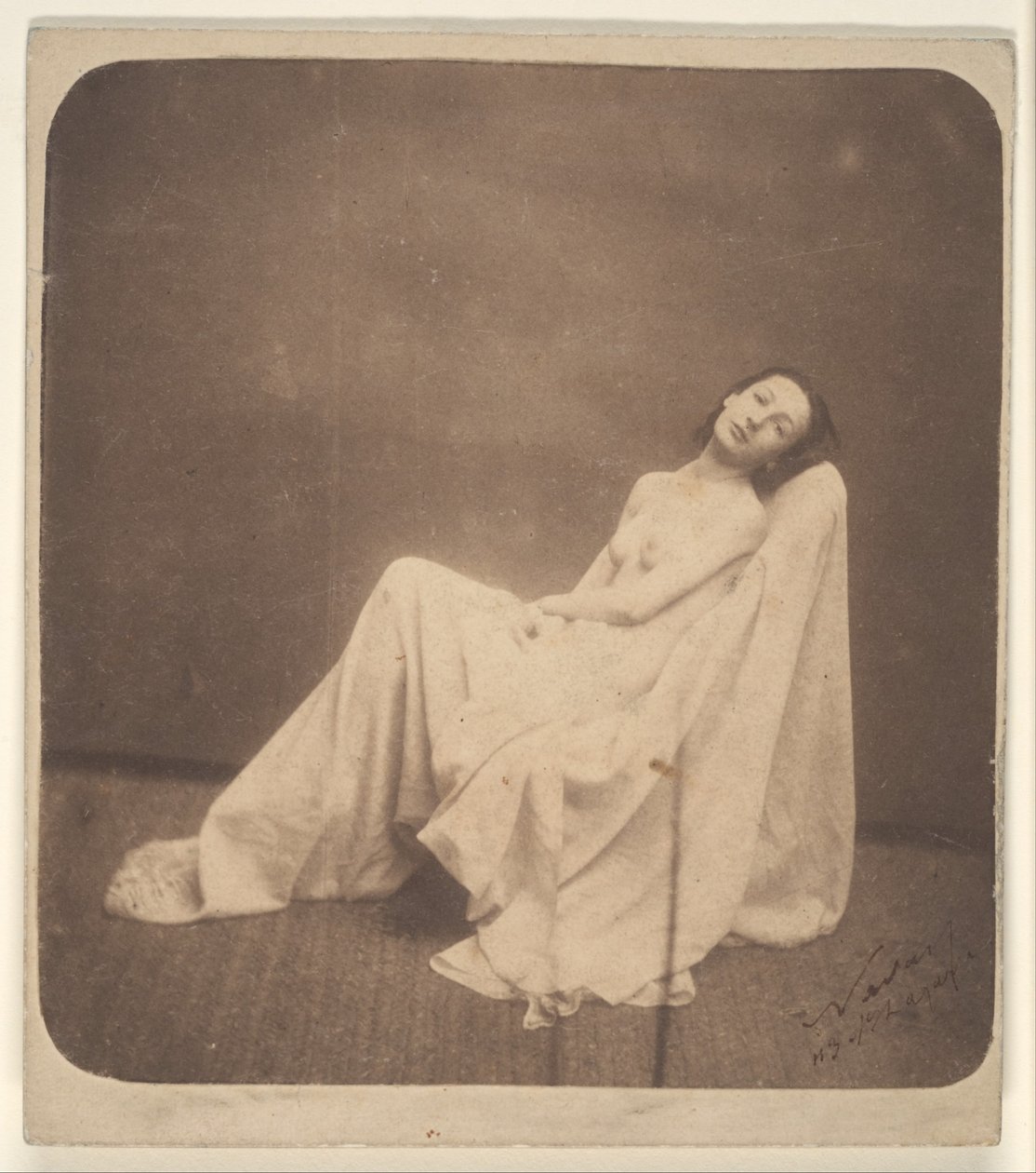 Seated Model, Partially Draped by Nadar