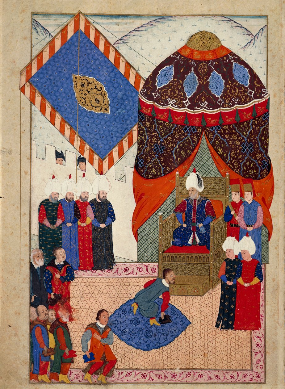 The Reception of the Hungarian Crown Prince, Zsigismond Janos by Suleyman I on 29th June by Nakkaş Osman