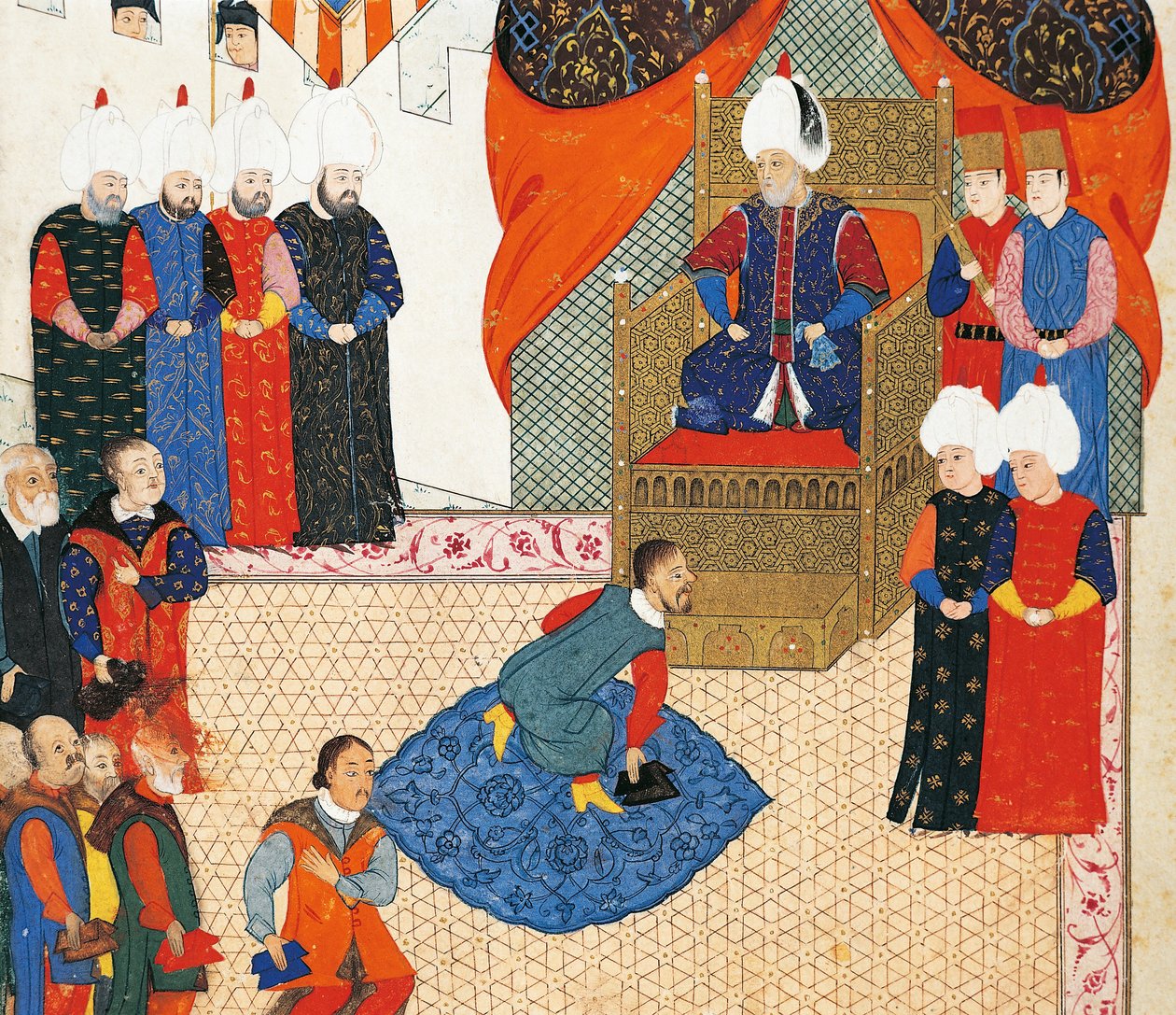 The Reception of the Hungarian Crown Prince, Zsigismond Janos by Suleyman I on 29th June by Nakkaş Osman