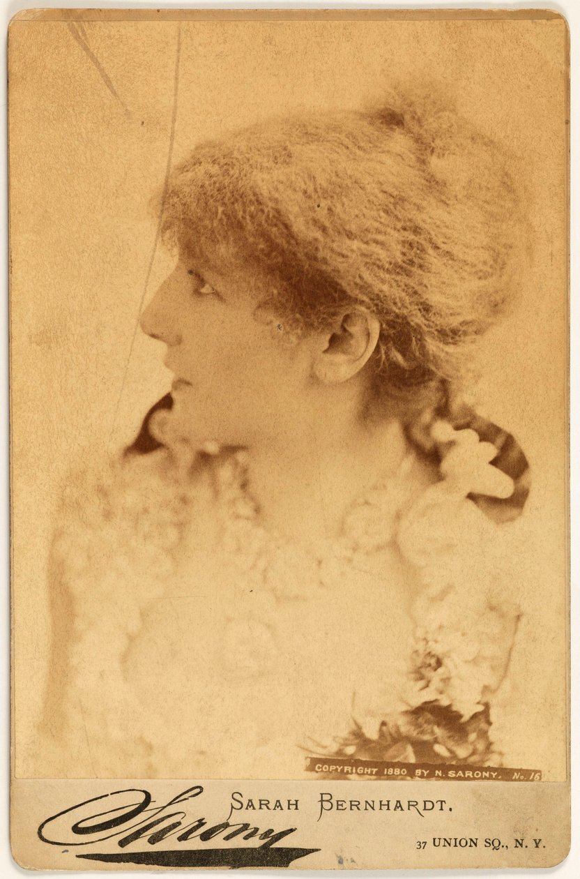 Portrait of Rosine Bernard, known as Sarah Bernhardt (1844-1923), Actress by Napoleon Sarony