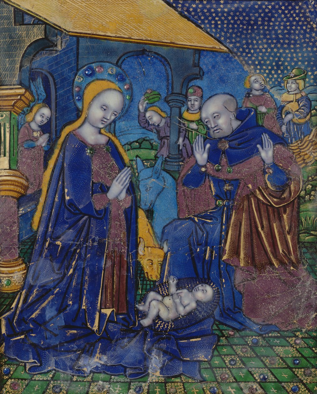Plaque depicting The Adoration of the Child, Limoges by Nardon Penicaud