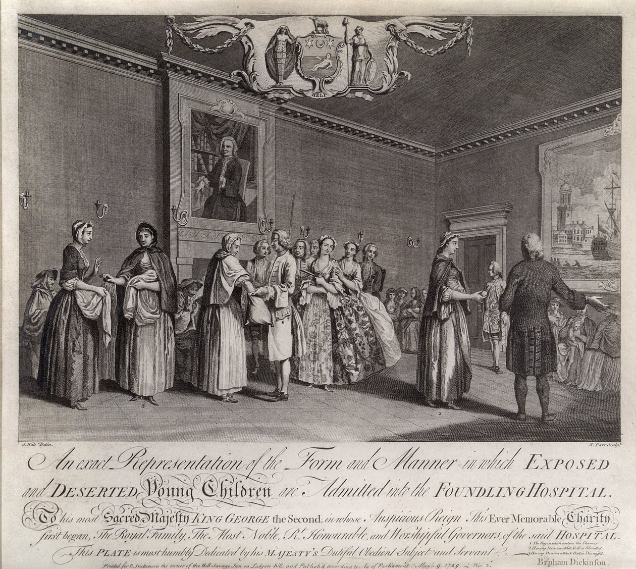 An Exact Representation of the Form and Manner in Which Exposed and Deserted Young Children are Admitted into the Foundling Hospital, 1749 by Nathaniel Parr