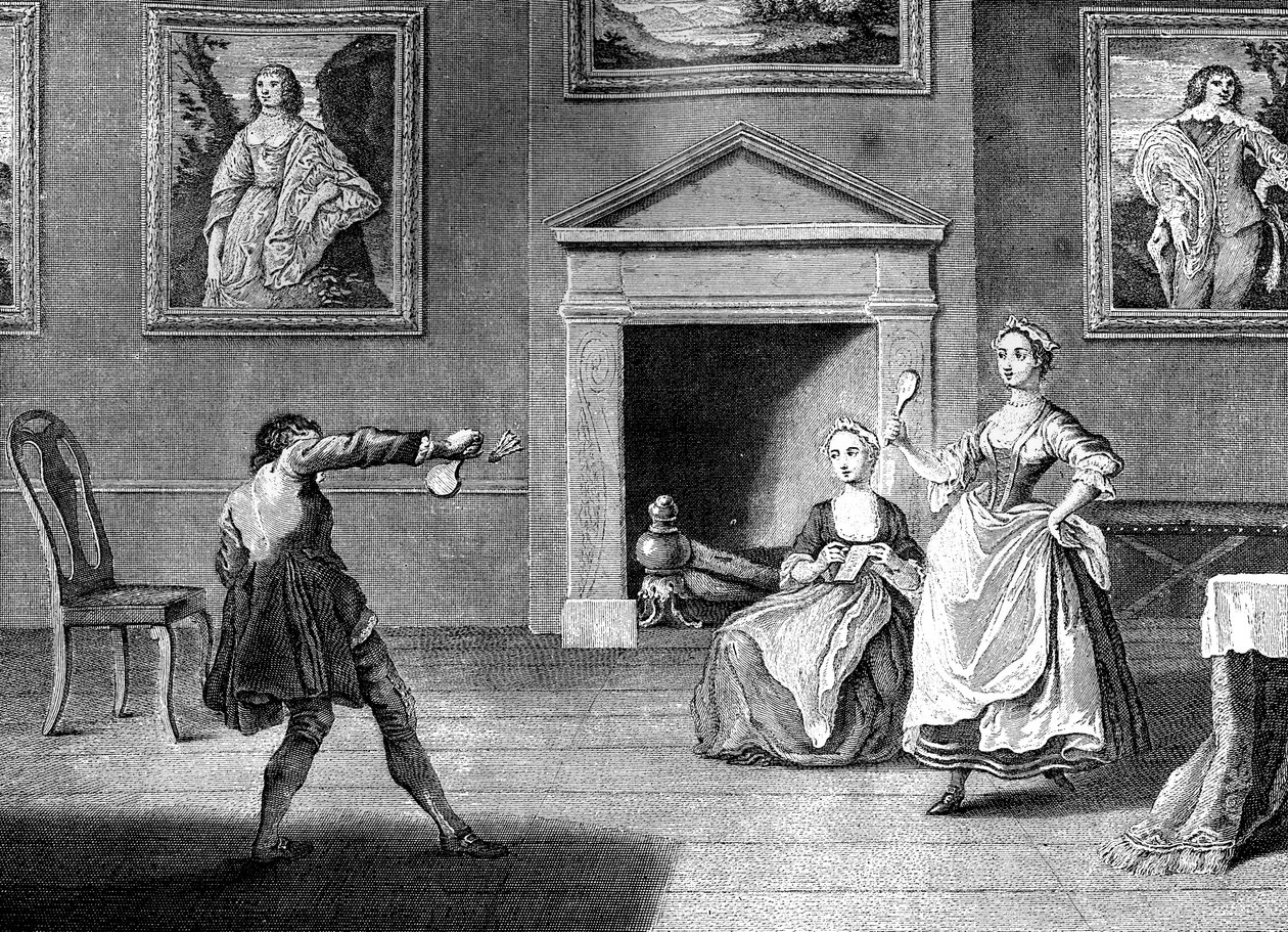 Battledore and Shuttlecock, 1743 by Nathaniel Parr