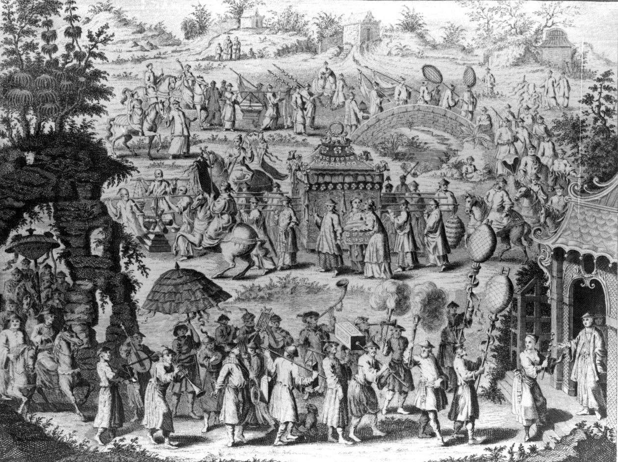 Procession of a Bride going home to her Husband, illustration from 