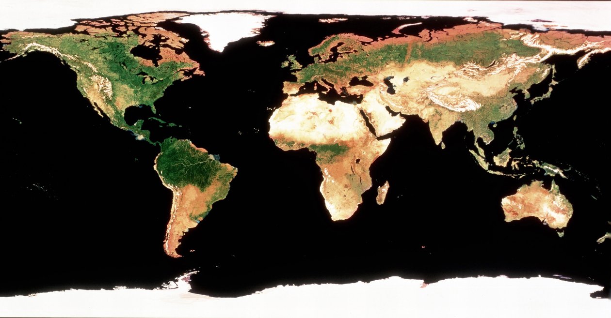Photomosaic of Earth Without Cloud Cover by National Aeronautics and Space Administration National Aeronautics and Space Administration