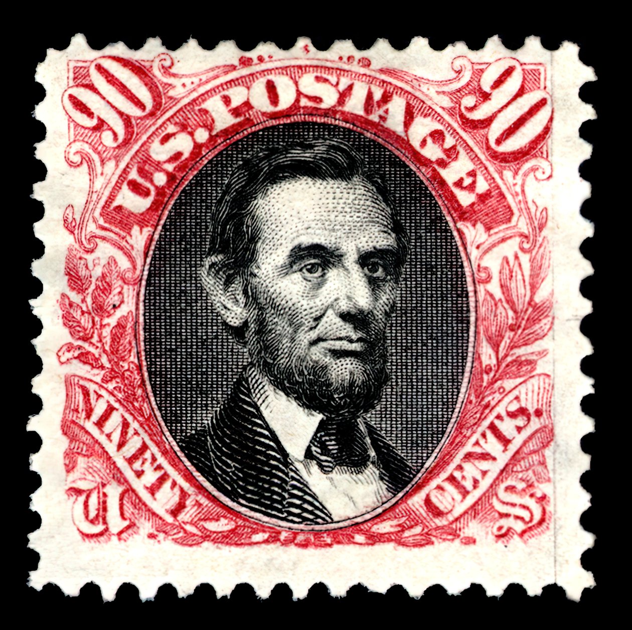 90c Abraham Lincoln re-issue single by National Bank Note Company