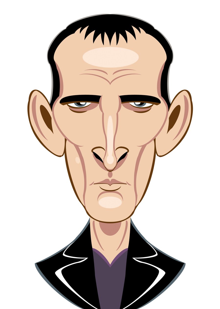Christopher Eccleston as Doctor Who - caricature by Neale Osborne