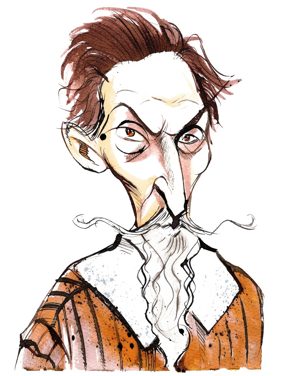 Claudio Monteverdi, Italian composer, gambist, singer and Roman Catholic priest; caricature by Neale Osborne