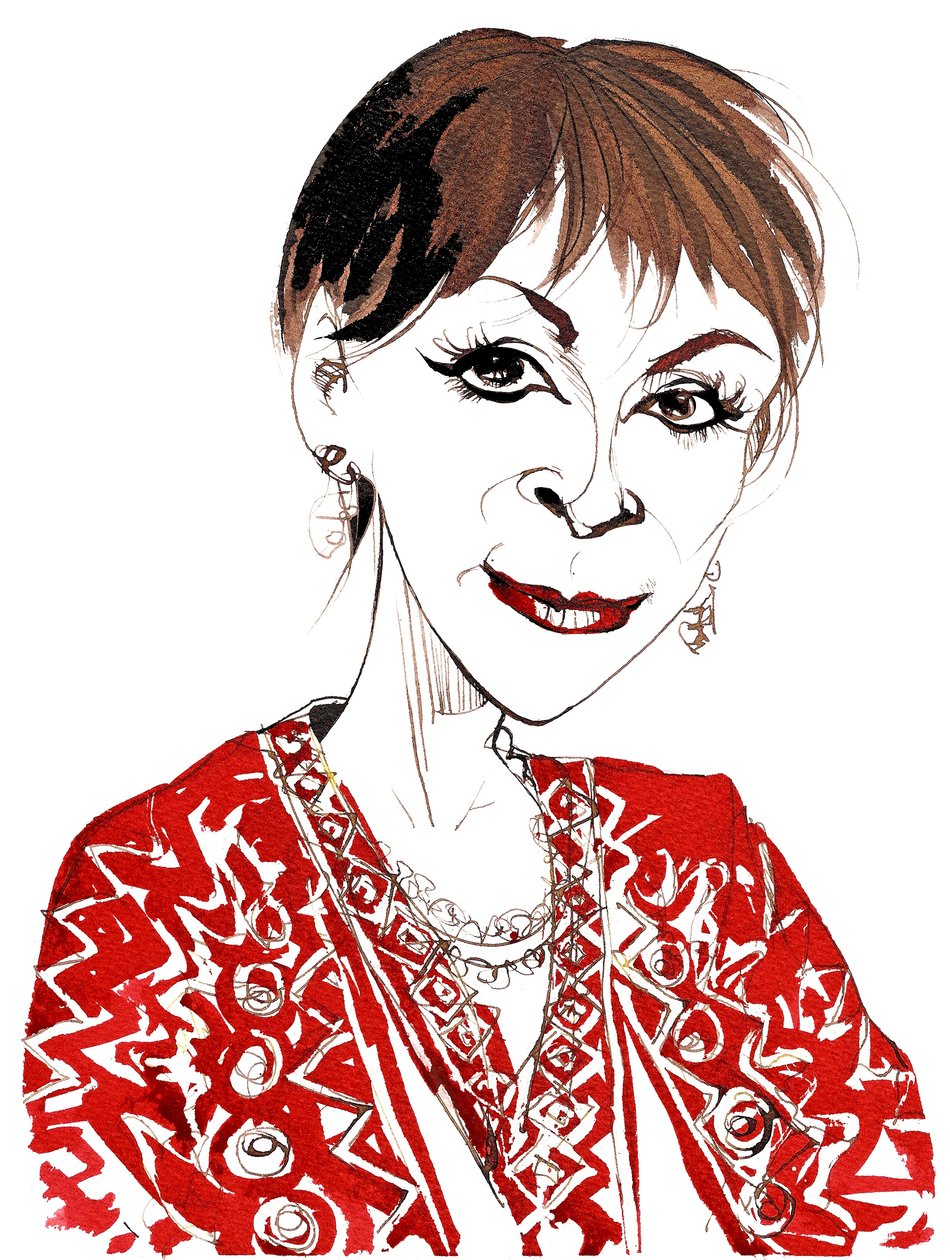 Isabel Allende, Chilean-American magic-realist writer; caricature by Neale Osborne