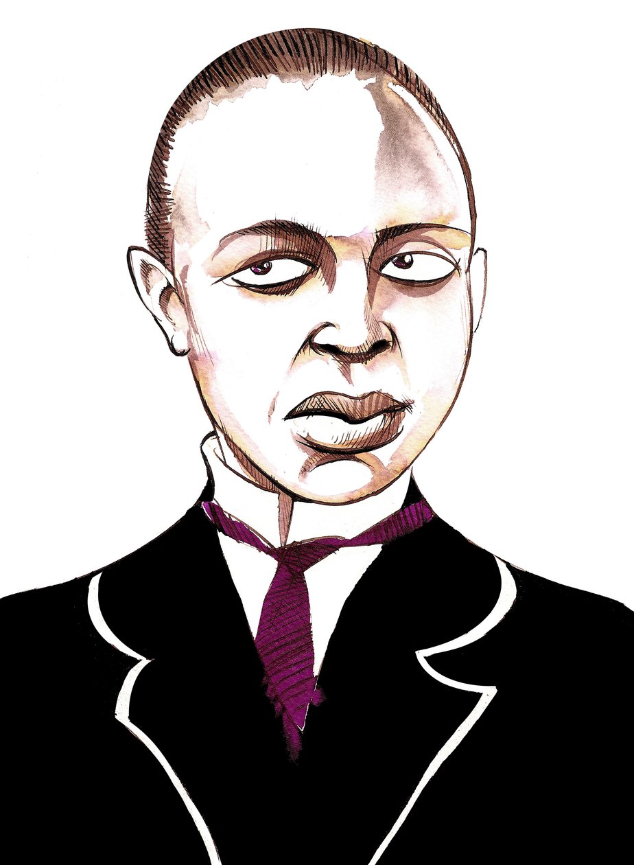 Scott Joplin, American composer, pianist and writer of ragtime music, caricature by Neale Osborne