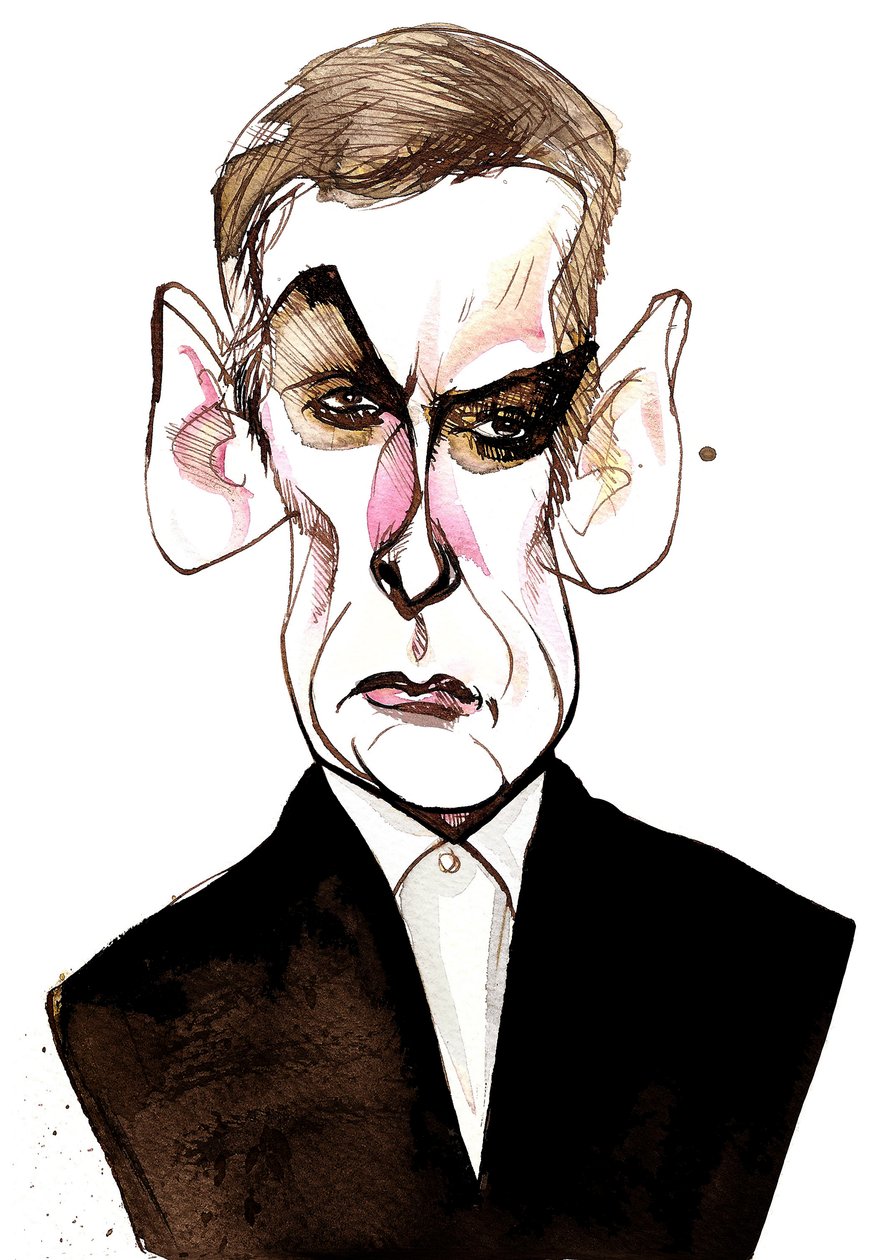 Scottish actor and film director Peter Capaldi; caricature by Neale Osborne