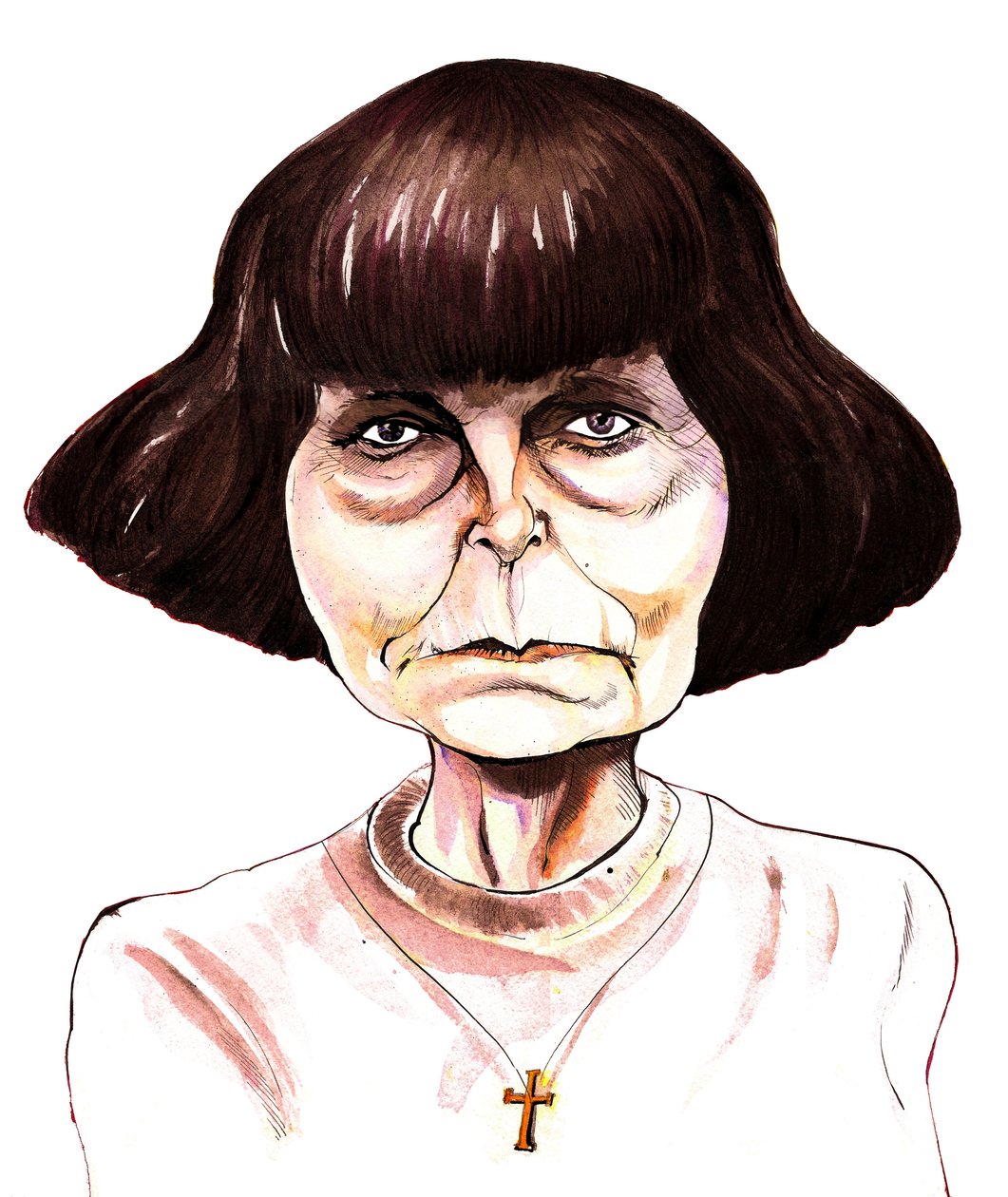 Sofia Gubaidulina, Russian Composer (Caricature) by Neale Osborne