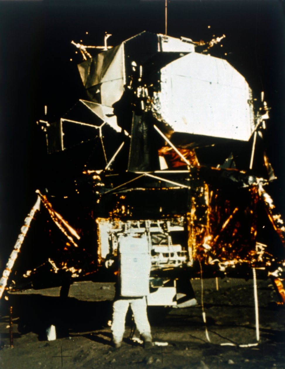 Buzz Aldrin by the Lunar Module on the Surface of the Moon, Apollo II Mission by Neil Armstrong