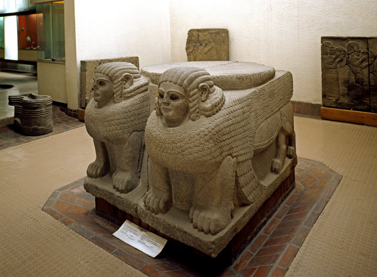Base of column decorated with sphinx by Neo-Hittite