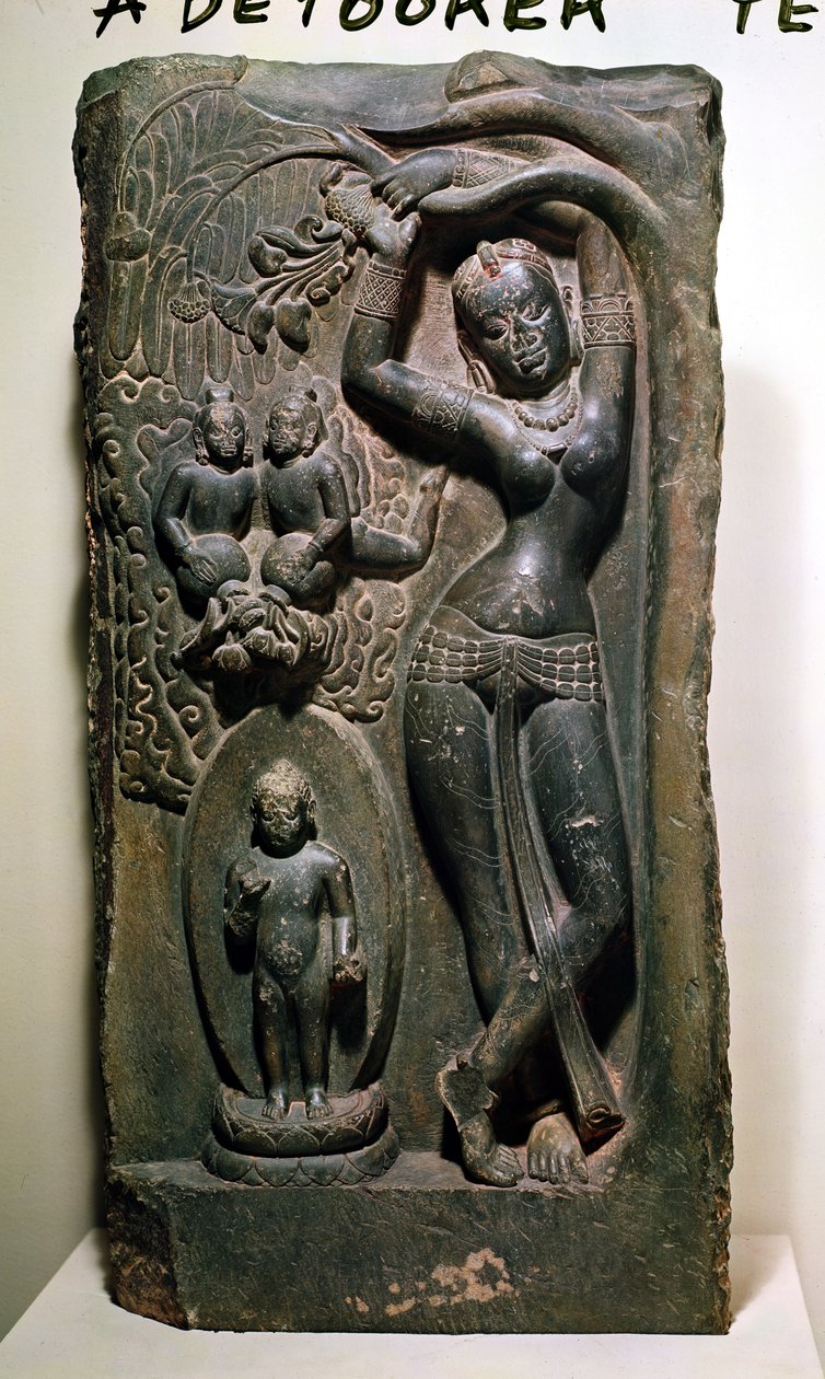 Queen Maya Giving Birth to the Future Buddha by Nepalese School