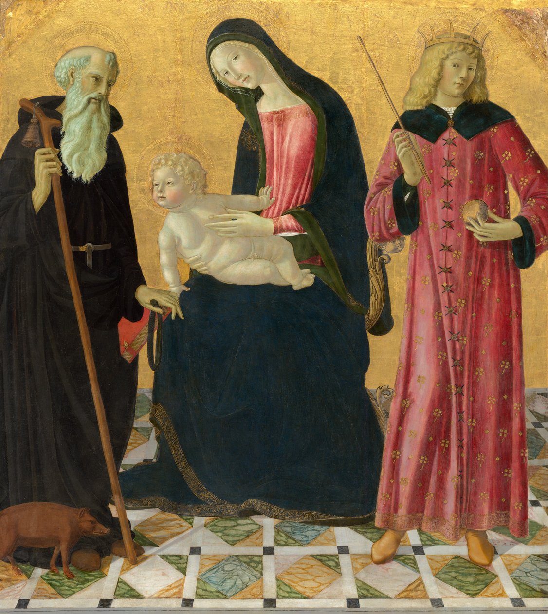 Madonna and Child with Saint Anthony Abbot and Saint Sigismund by Neroccio de Landi