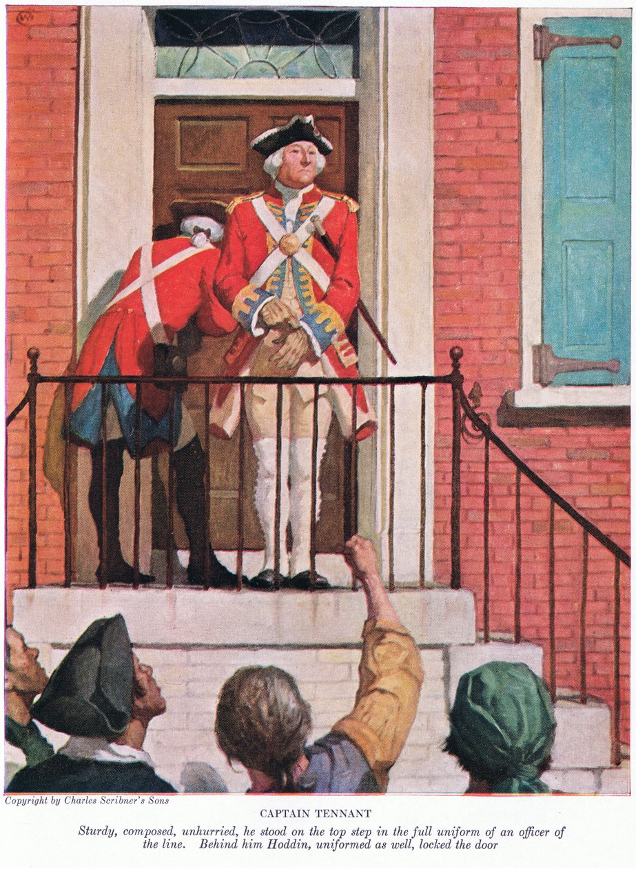 Captain Tennant: Sturdy, composed, unhurried, he stood on the top step in the full uniform of an officer of the line by Newell Convers Wyeth