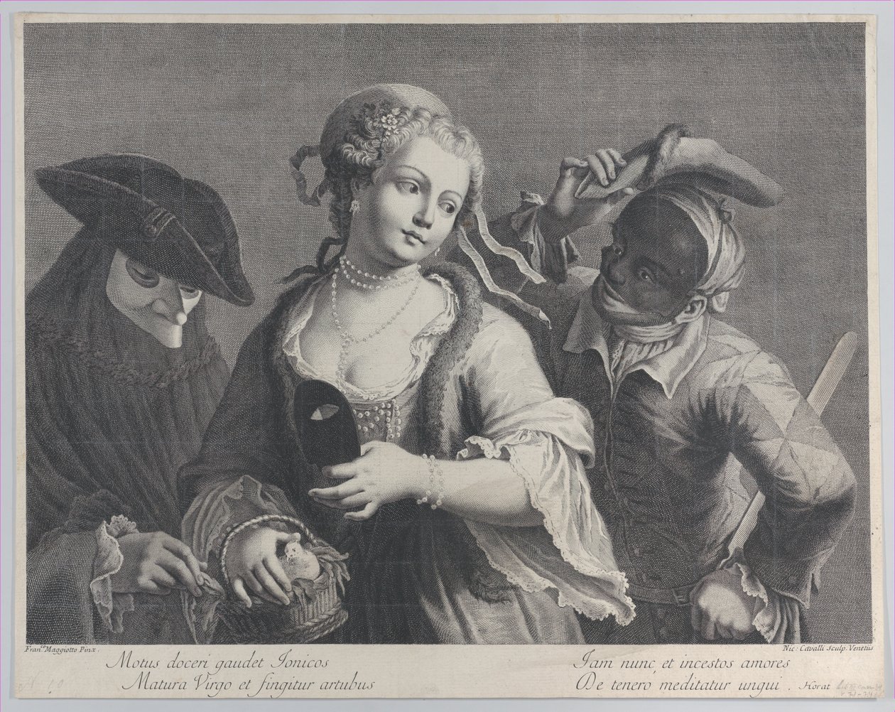 Three Half-length Figures from a Venetian Carnival by Niccolò Cavalli
