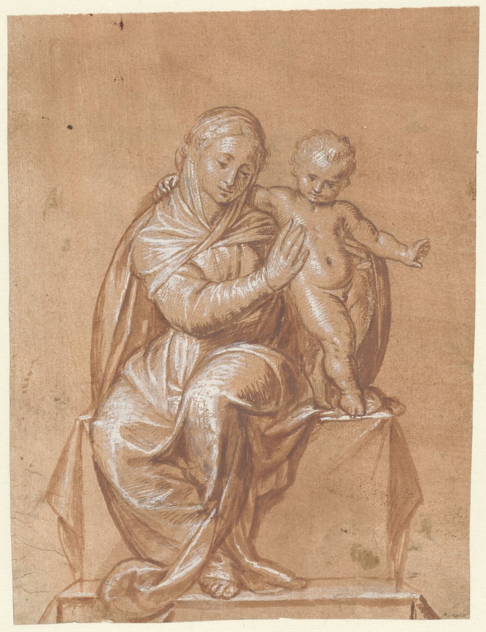 Seated Madonna with Child by Niccolò Giolfino (I)