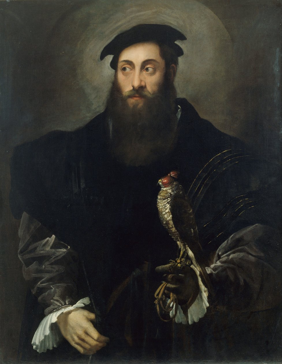 Portrait of a Gentleman with a Falcon by Niccolò dell Abate