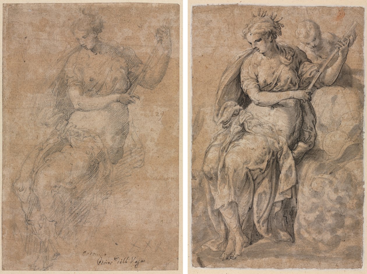 Allegorical Figure (recto and verso) by Niccolo dell