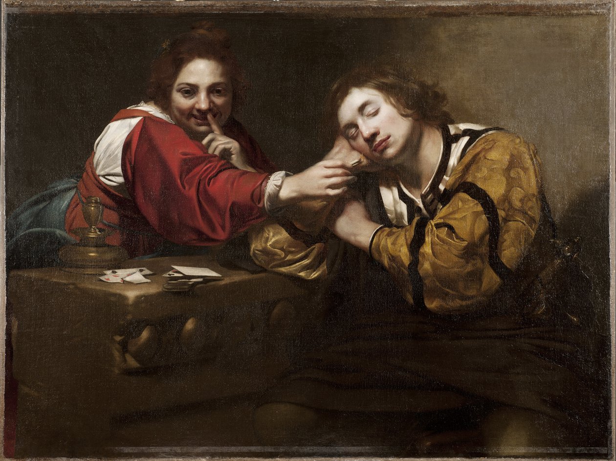 Fortune Telling Scene (Sleeper Awakened by a Young Woman) by Nicholas Renieri