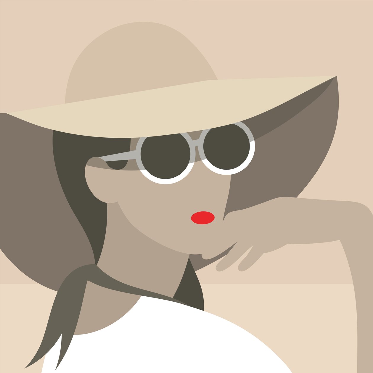 Woman in Sun Hat by Nick Diggory