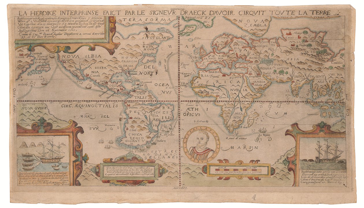 The Heroic Enterprise by Sir Drake to Circumnavigate the Earth, possibly Antwerp, c.1590 by Nicola Van Sype