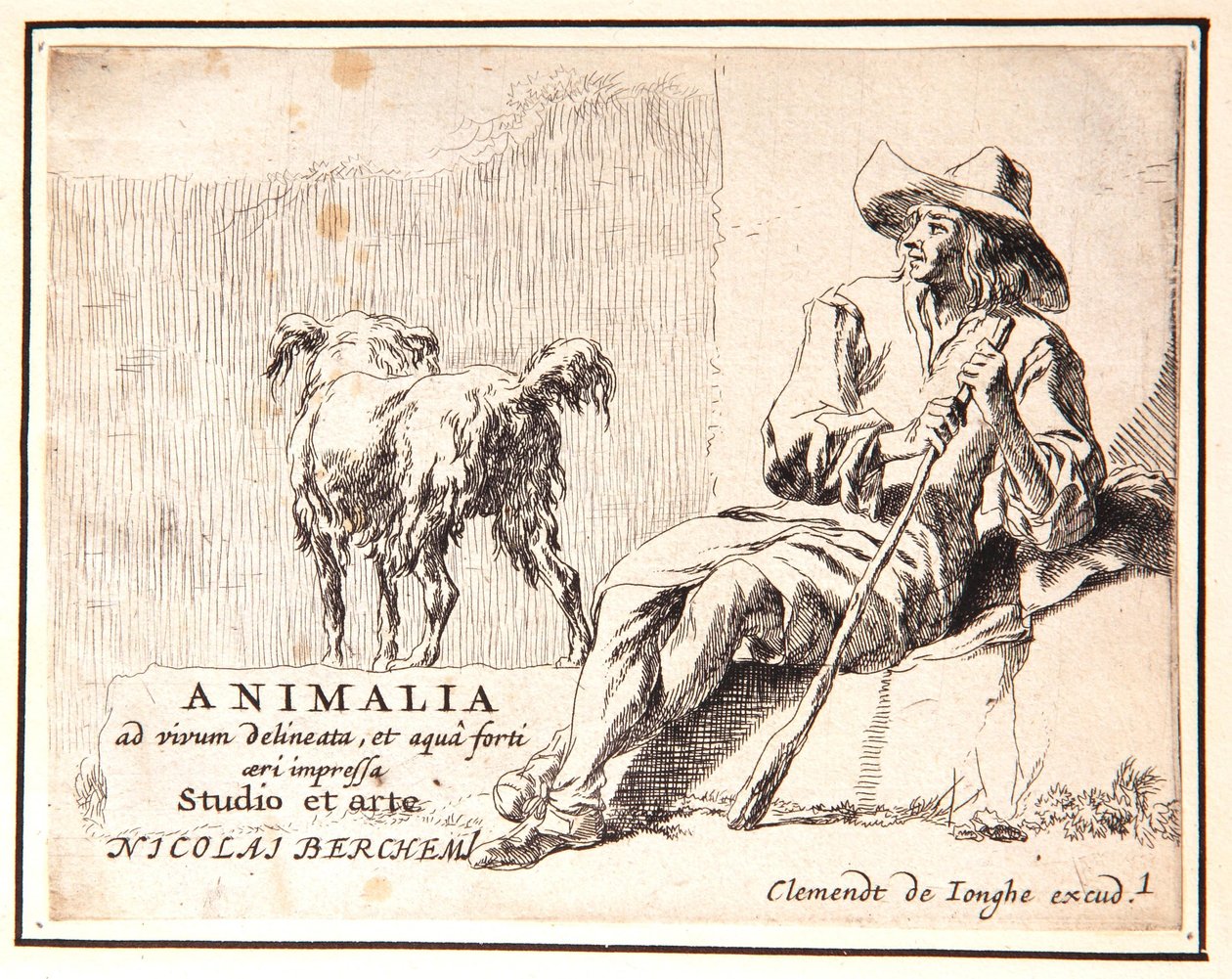 Shepherd and Dog by Nicolaes Pietersz. Berchem