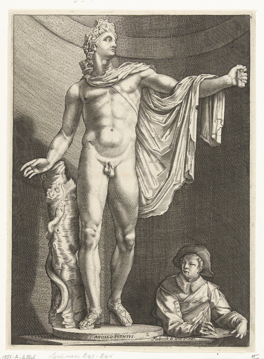 Apollo Belvedere (Three Antique Statues in Rome after Goltzius) by Nicolaes de Bruyn